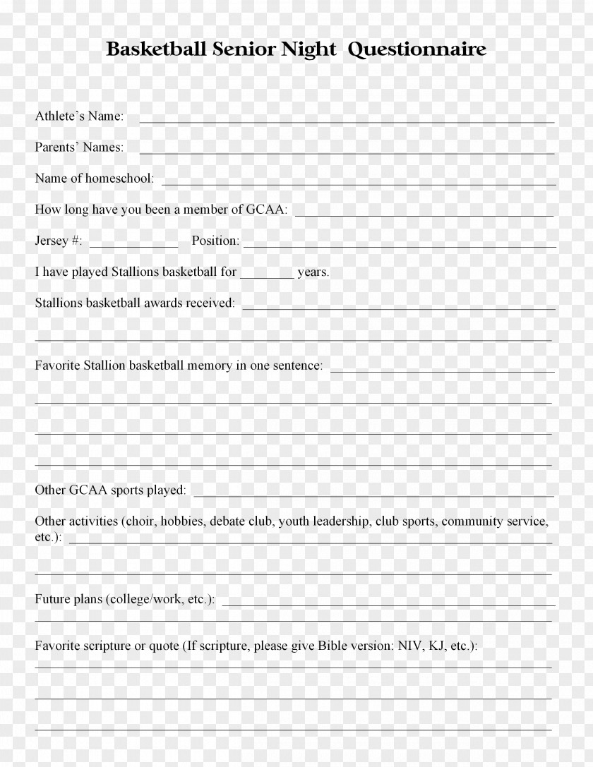 Questionnaire Sport Graduation Ceremony Football Player Basketball PNG