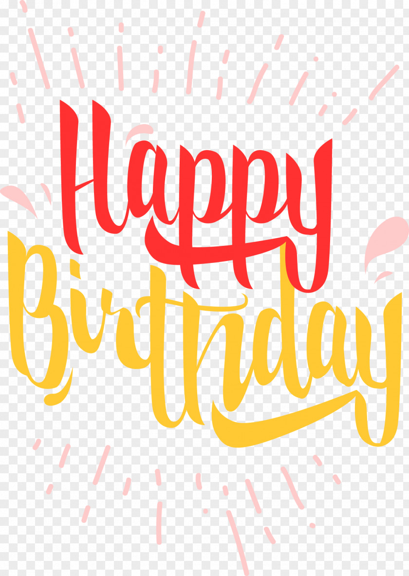 Vector Hand Painted Happy Birthday To You Clip Art PNG