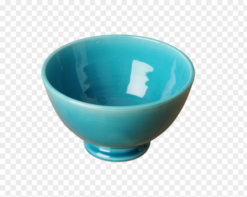 Ceramic Bowl Turquoise France Aqua PNG