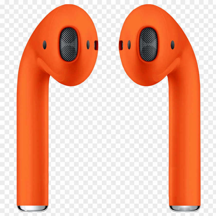 Orange Macbook Apple Airpods Background PNG