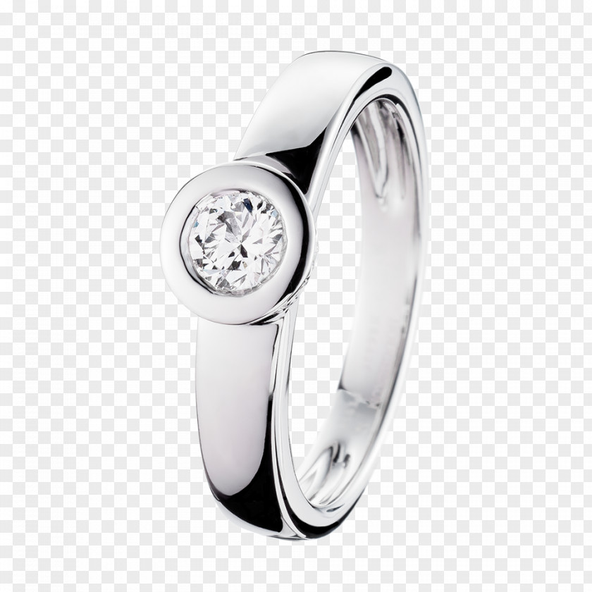 Ring Wedding Silver Solitaire Diamond PNG