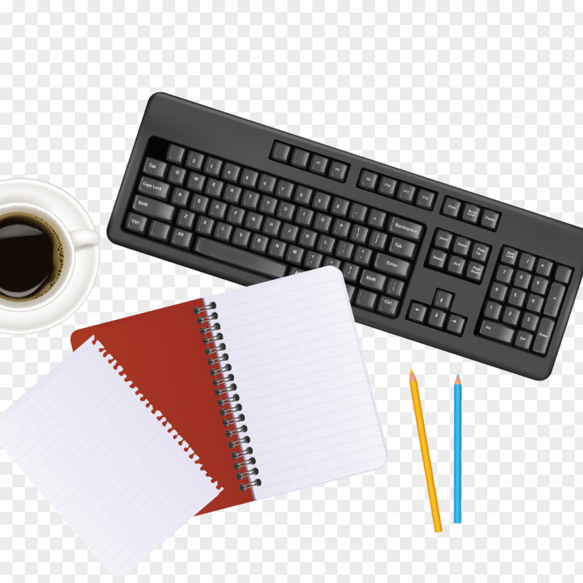 Vector Keyboard Office Supplies 3D Computer Graphics Notebook PNG