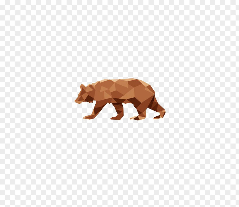 Gradient Brown Bear Logo PNG