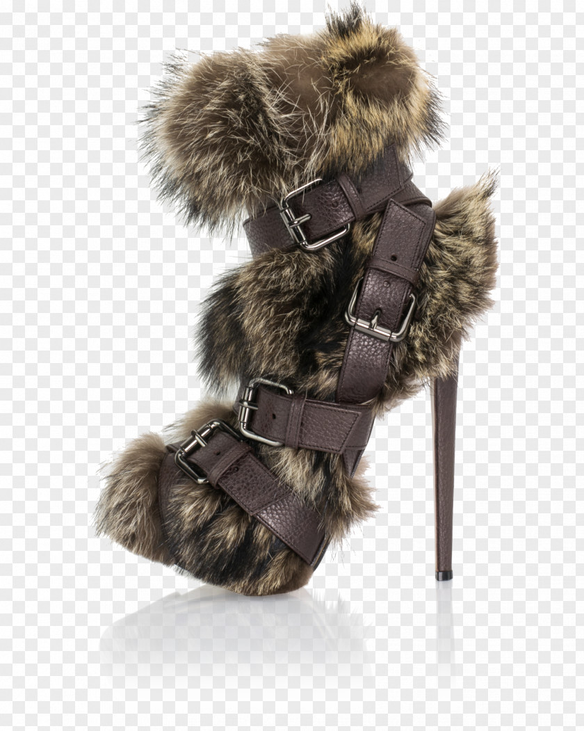 Marmot Shoe Fur Leather Boot PNG