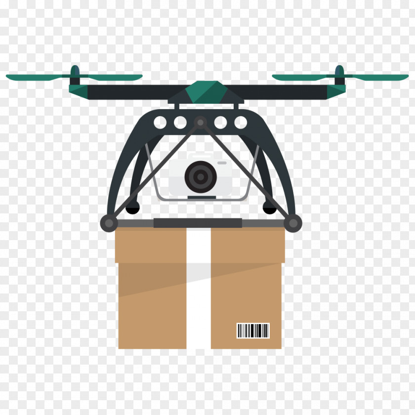 UAV Aircraft SF Express Unmanned Aerial Vehicle Uncrewed Flat Design PNG