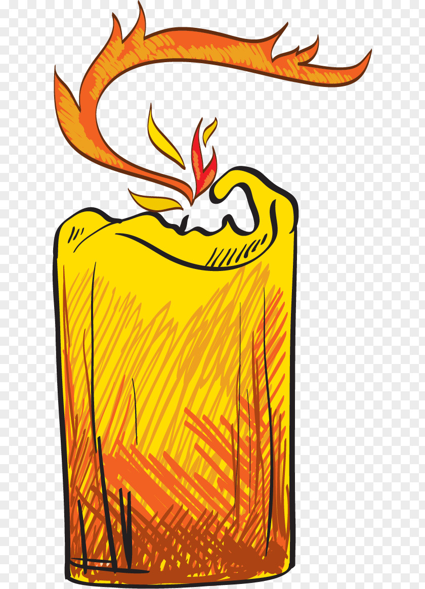 Yellow Candle Image Fire Design Heat PNG
