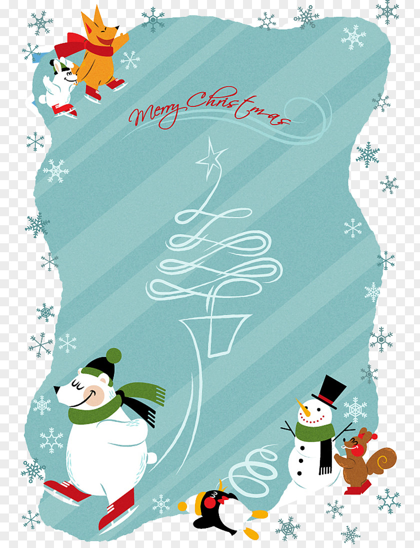 Christmas Poster Background Illustration PNG