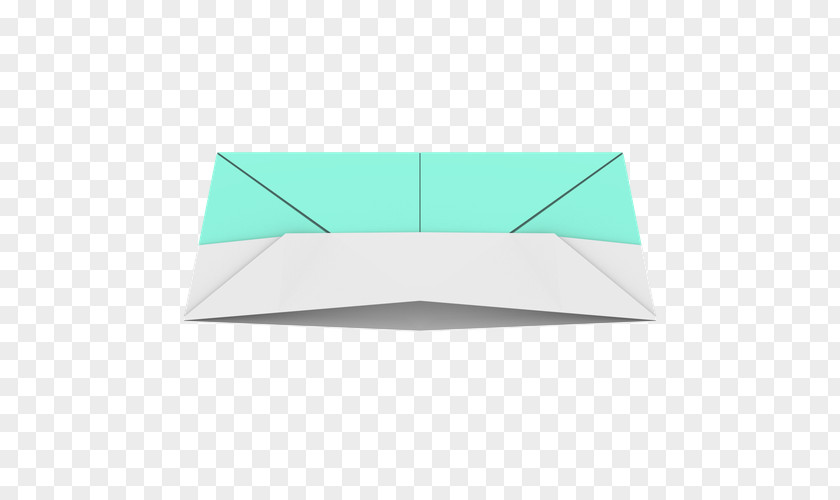 Half Fold Turquoise Teal Rectangle PNG