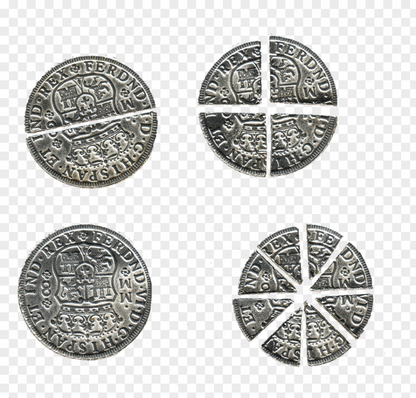 Coin Spanish Dollar Bit PNG