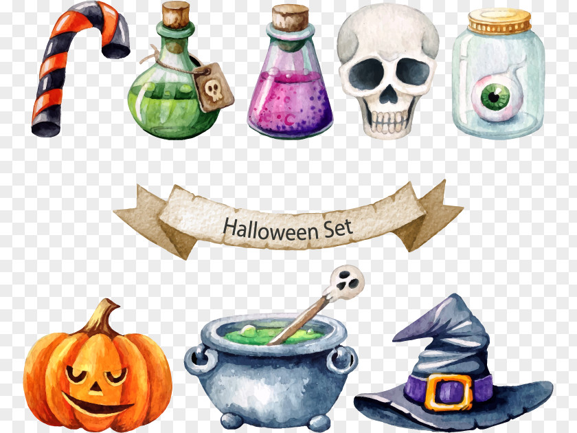 Halloween Design Elements Poster Jack-o'-lantern Illustration PNG