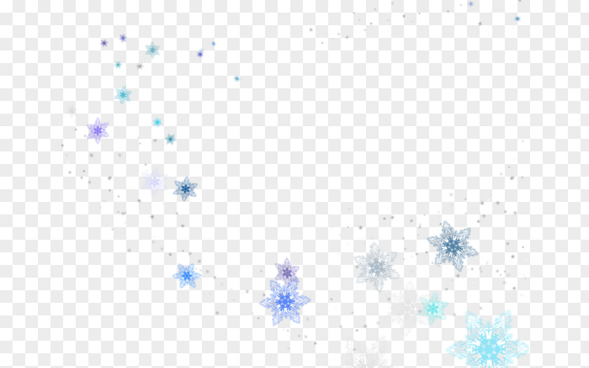 Blue Falling Snow Symmetry Pattern PNG