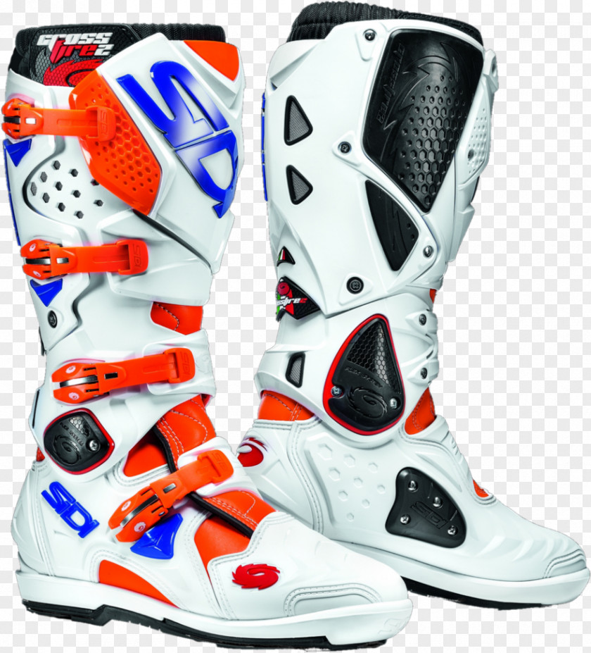Motocross Motorcycle Boot Sidi Crossfire 2 SRS Boots PNG