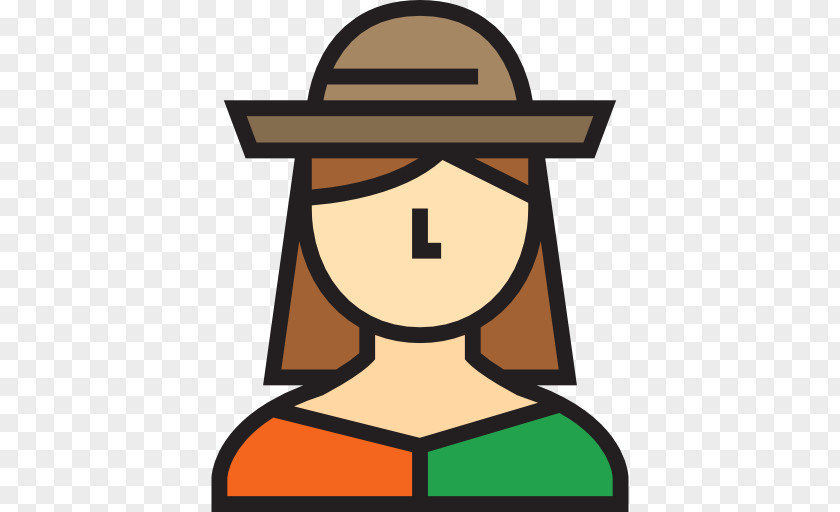 A Woman With Hat Clip Art PNG