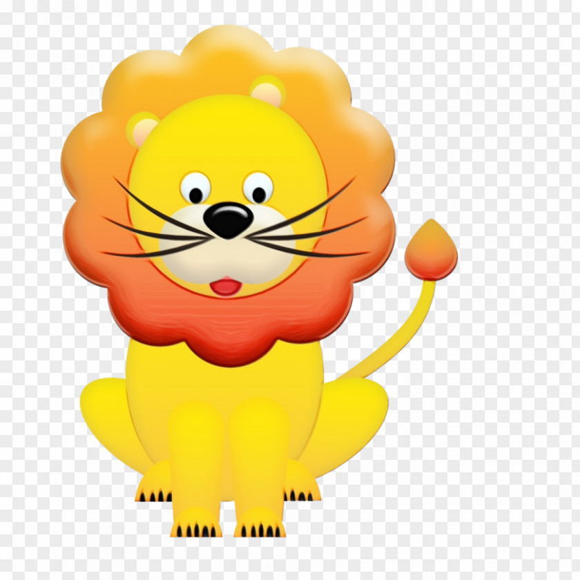 Cartoon Yellow Balloon Lion Animation PNG