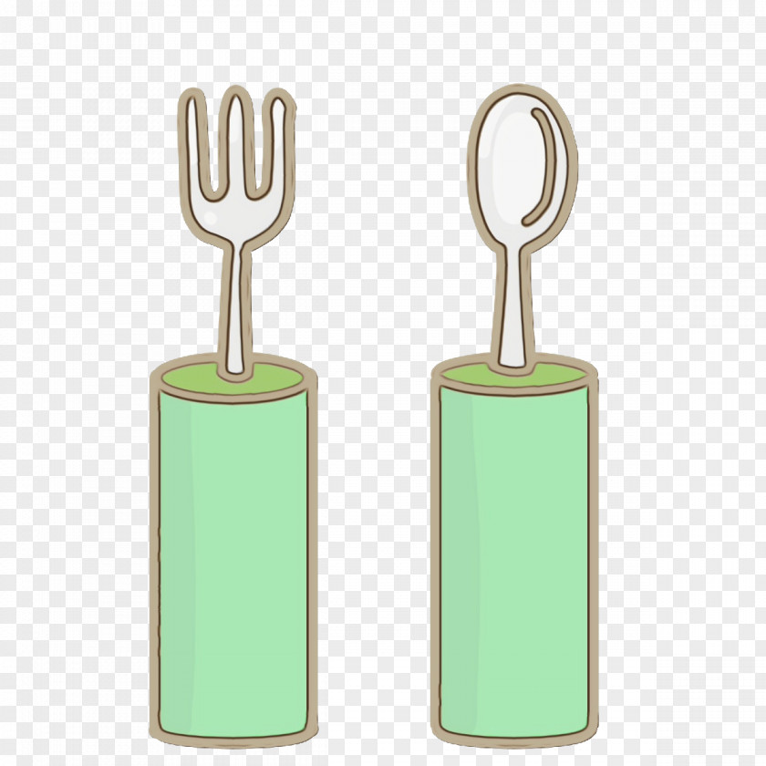 Drawing Cartoon Spoon Fork Plate PNG