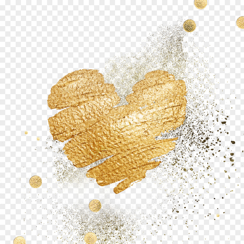 Golden Heart Computer File PNG