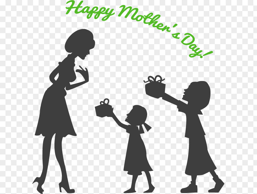 Mother's Day Silhouette Child PNG