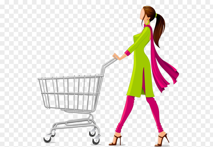 Shopping Woman Cart Stock Photography Customer PNG