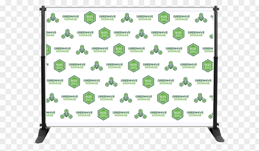 Step And Repeat Green Color Printing Font PNG