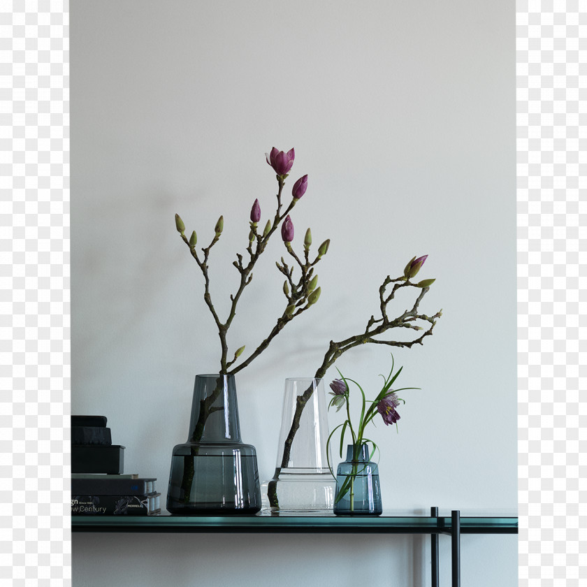 Long Stem Holmegaard Glass Factory Vase Flora Flower PNG