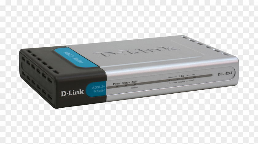 Port Terminal DSL Modem Router Digital Subscriber Line D-Link DSL-524T PNG
