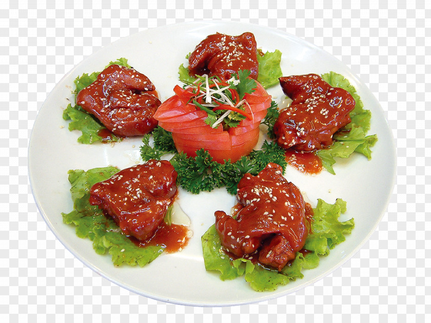 Plate Sauce Trotter Meatball Recipe Cuisine Hors Doeuvre Deep Frying PNG