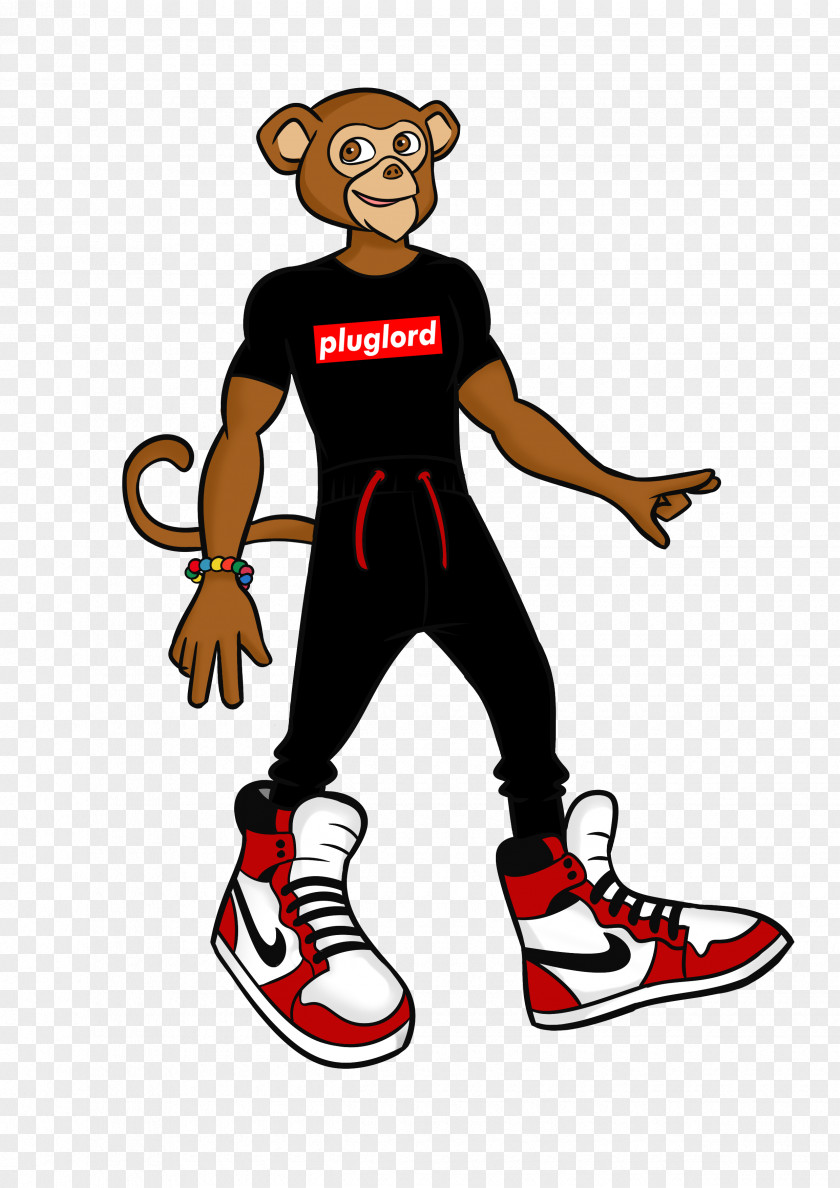 Dope Swag Monkey Vertebrate Shoe Clip Art Illustration Human PNG
