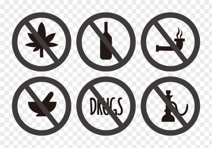 Suppresses Prompting Flag Drug Sign Symbol Illustration PNG