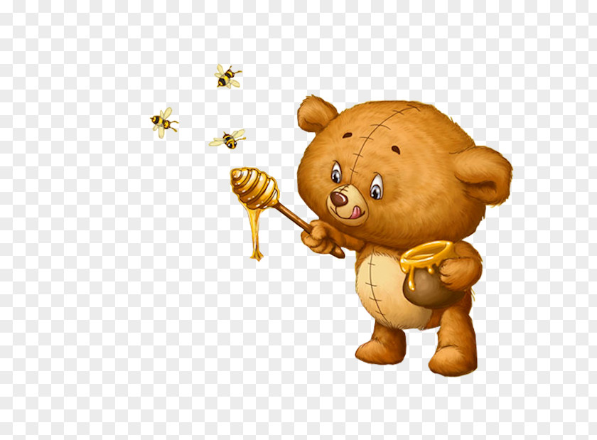 Bear Brown Honey Clip Art PNG