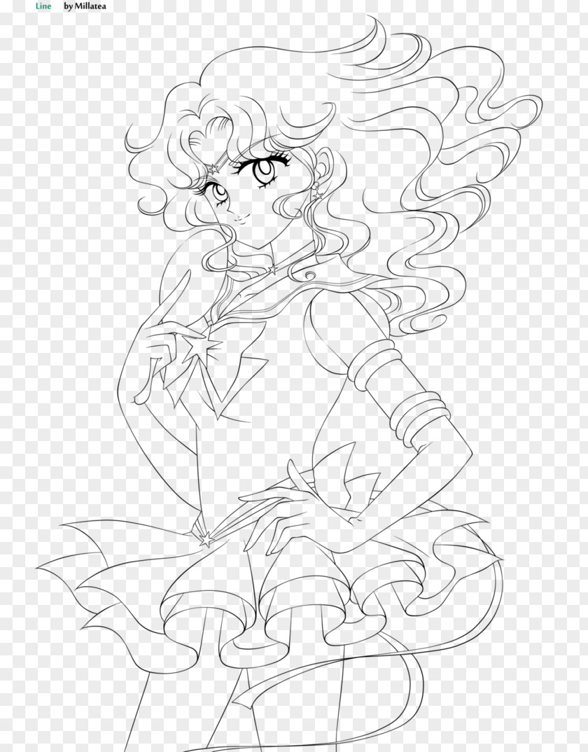 Sailor Moon Saturn Neptune Art Drawing PNG