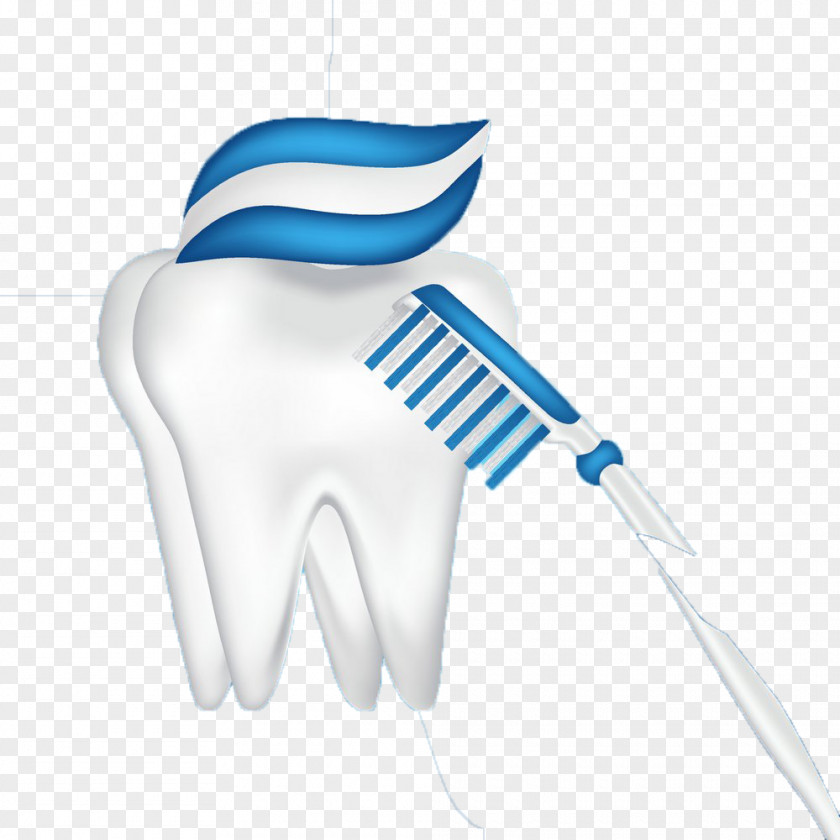 Blue Toothbrush And Tooth Toothpaste Euclidean Vector PNG