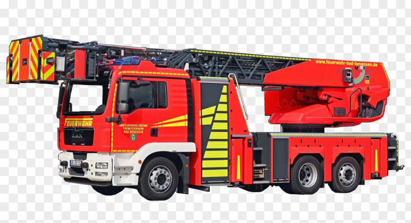 Firefighter Fire Engine Department Autoladder Bad Bevensen PNG