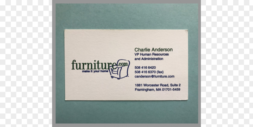 Furniture Business Card Brand Font PNG