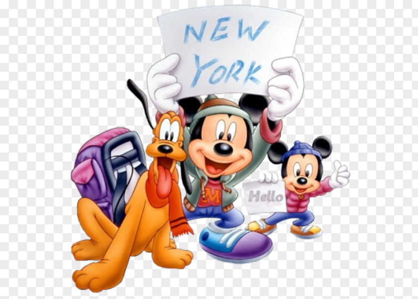 I Love New York Mickey Mouse Minnie Goofy Disney Magical World PNG