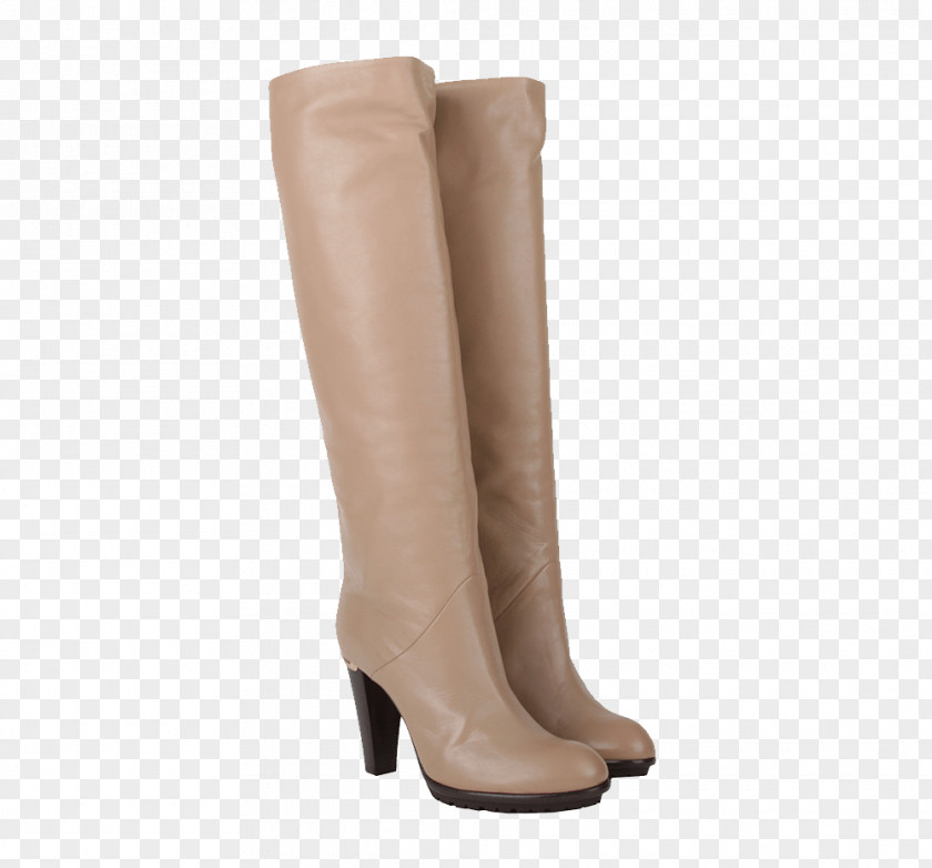 Women Boots Image Boot Shoe Footwear Leather Beige PNG