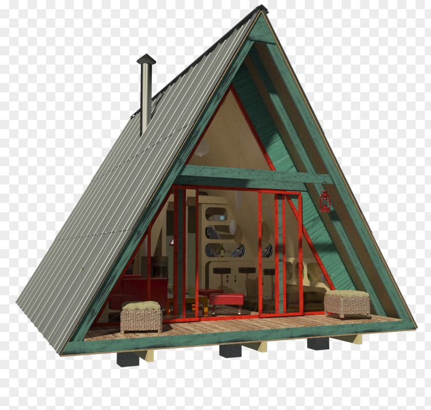 House A-frame Plan Timber Framing PNG