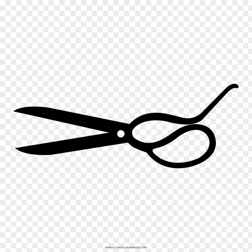 Scissors Coloring Book Drawing Ausmalbild Black And White PNG