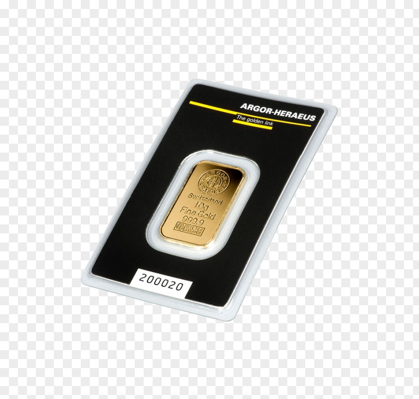 Switzerland Gold Bar Argor Heraeus PNG