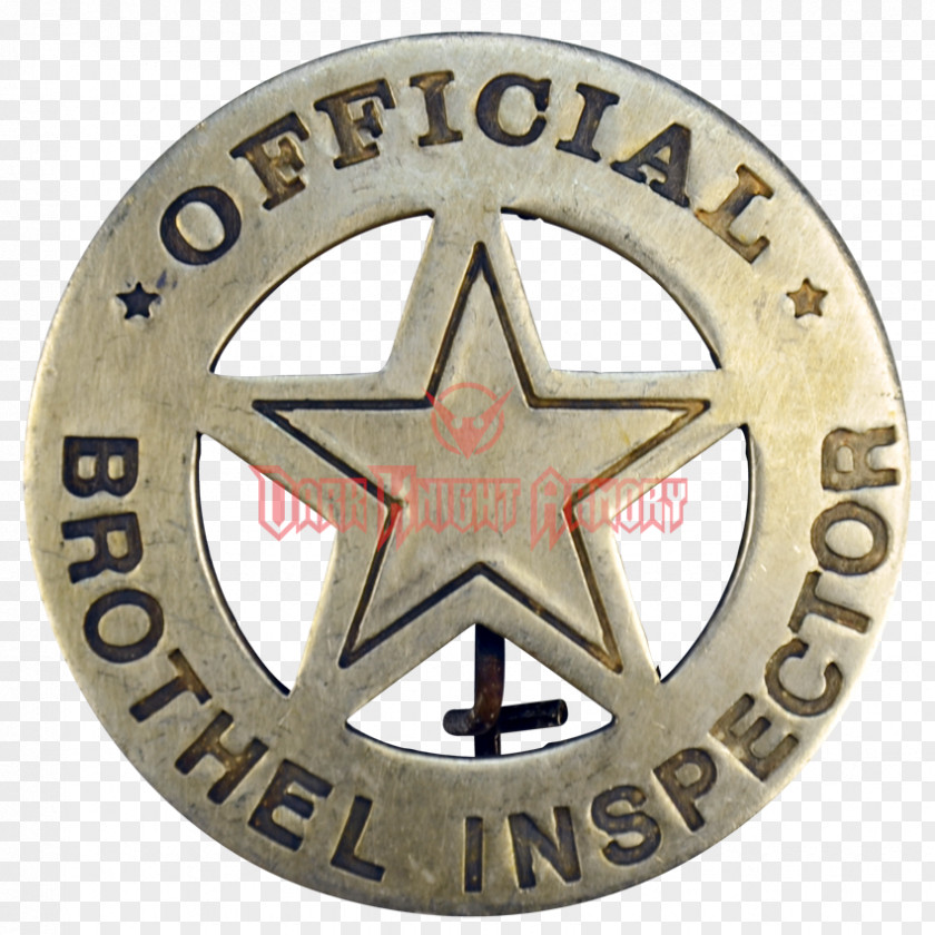 Police American Frontier Badge Western Saloon Cowboy PNG