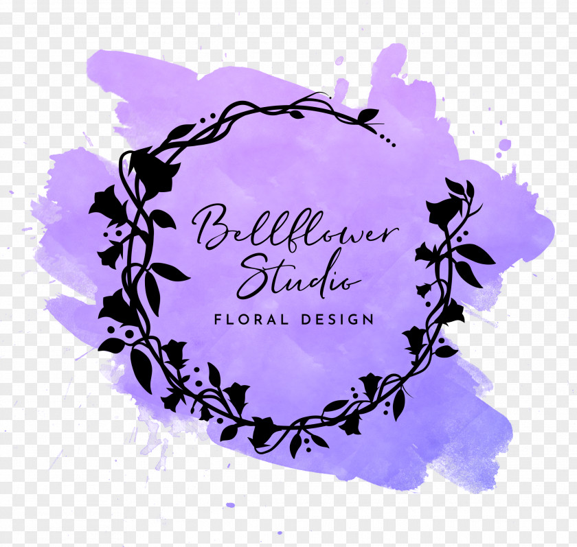 Bellflower Silhouette Floral Design Font PNG