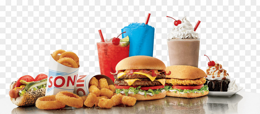 Menu Fast Food Restaurant Hamburger Slush Sonic Drive-In PNG