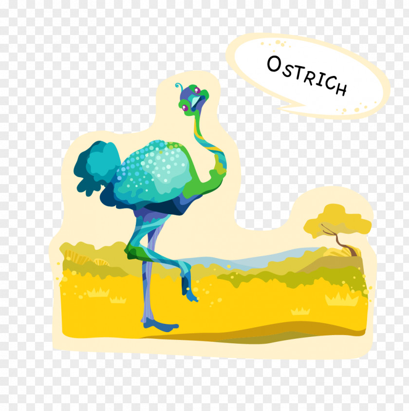 Ostrich Common Cartoon PNG