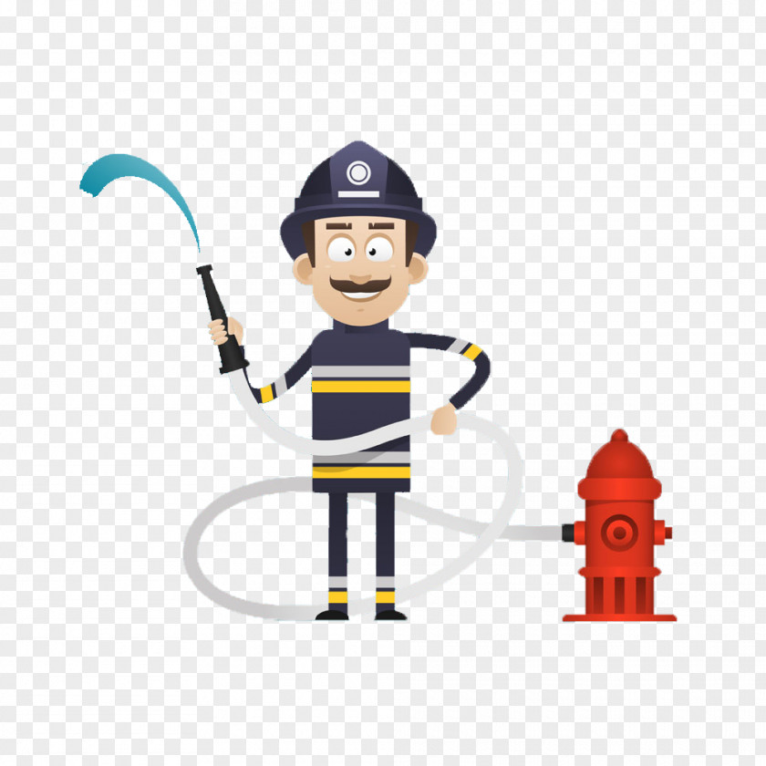 Simple FIG Firefighters Cartoon Firefighter Illustration PNG