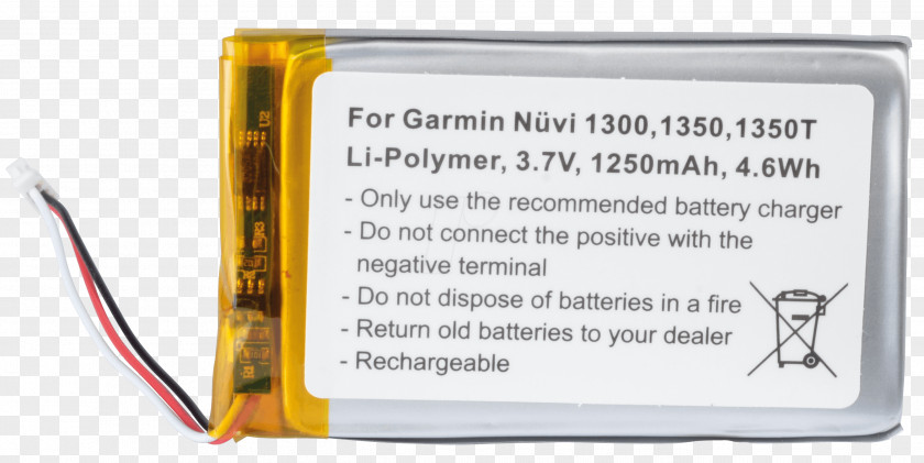 Gar GPS Navigation Systems Garmin Nüvi 1250 Electric Battery Lithium Polymer Rechargeable PNG