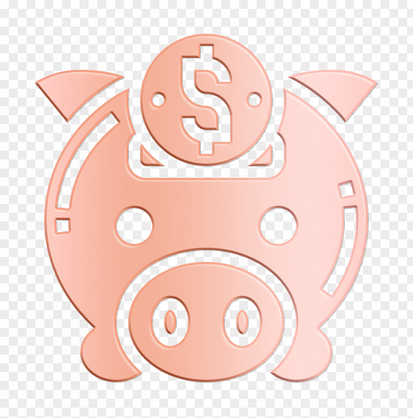 Accounting Icon Piggy Bank Coin PNG