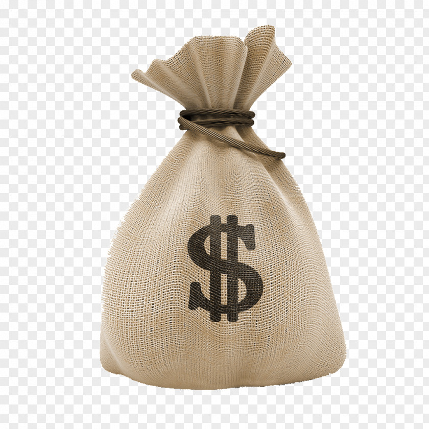 Bag Dollar Money PNG Money, brown drawstring sack bag with dollar sign clipart PNG