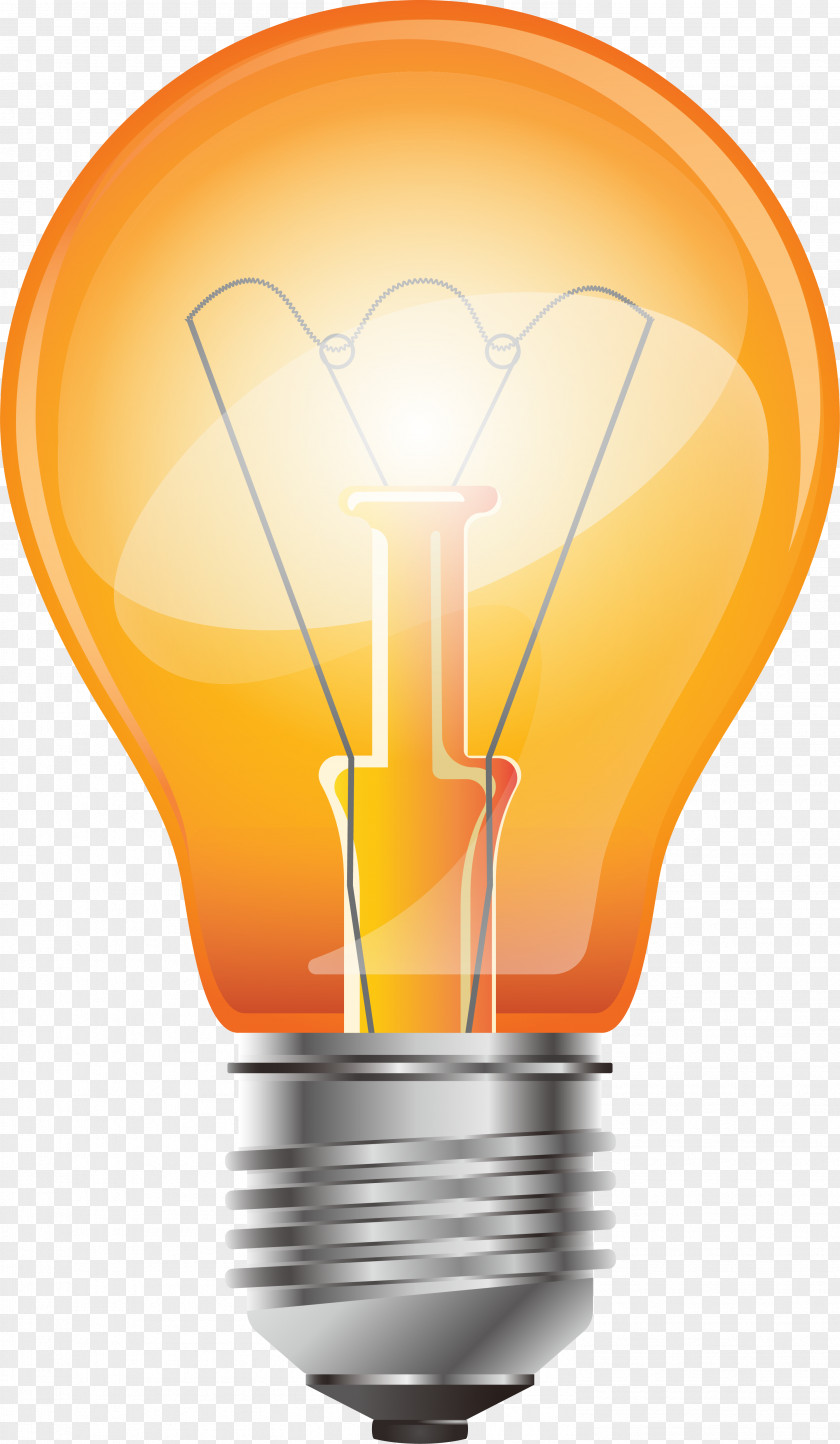 Yellow Flashing Light Bulb Incandescent Lamp PNG