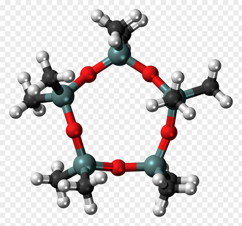 3d Balls Decamethylcyclopentasiloxane Silicone Share-alike Wikimedia Commons Foundation PNG