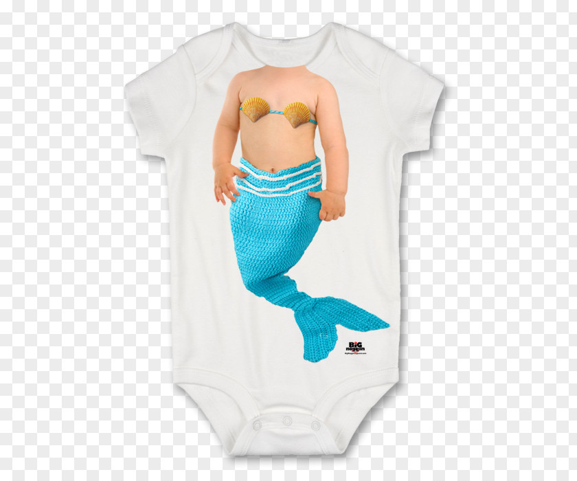 Mermaid Baby & Toddler One-Pieces Bodysuit Sleeve Turquoise PNG