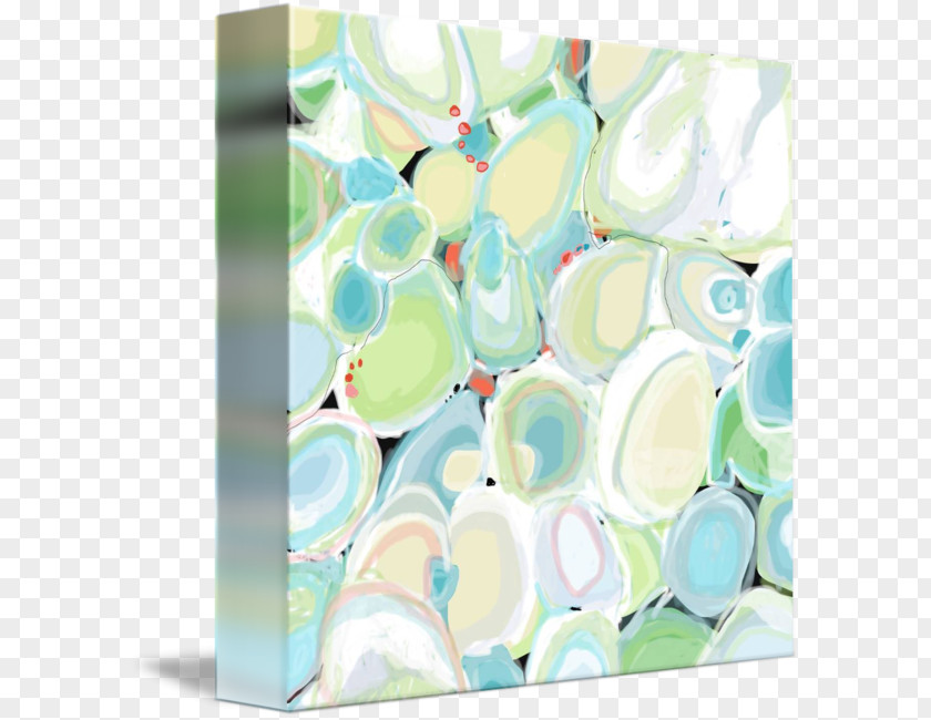 Mint Frame Fine Art Paper Style Abstract PNG